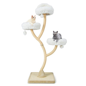 70" Tall Cat Tree Tower for Large Adult Cats, Multi-Level Kitten Activity Center with 3 Perches, Sisal Scratching Posts & Dangling Balls