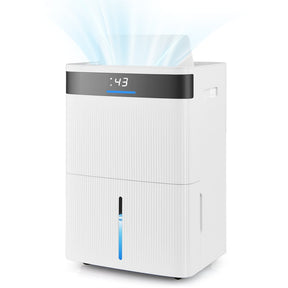 74 Pints Dehumidifier for Home & Basement, 4500 Sq.Ft Portable Dehumidifier with Drain Hose, 24H Timer, 3-Color Indicator, Auto Defrost for Bathroom
