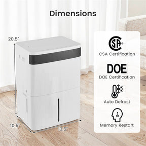 74 Pints Dehumidifier for Home & Basement, 4500 Sq.Ft Portable Dehumidifier with Drain Hose, 24H Timer, 3-Color Indicator, Auto Defrost for Bathroom