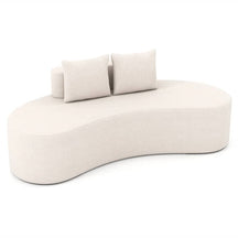 78.5" Upholstered Curved Sofa Couch w/ 2 Cozy Pillows, Low Backrest, Sponge Padded Seat, No Assembly Modern Floor Couch for Living Room Bedroom