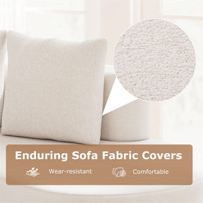 78.5" Upholstered Curved Sofa Couch w/ 2 Cozy Pillows, Low Backrest, Sponge Padded Seat, No Assembly Modern Floor Couch for Living Room Bedroom