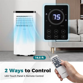 8000 BTU Portable Air Conditioner, 3-in-1 AC Unit, Fan & Dehumidifier with Sleep Mode, 24H Timer & Window Kit for Rooms up to 350 Sq. Ft