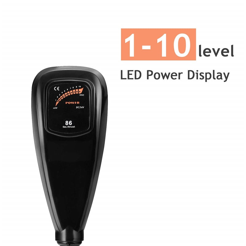 Electric Trolling Motor 8 Speed Boat Fishing Motor with Telescoping Handle, Transom Mount 36" Shaft for Freshwater Saltwater Use