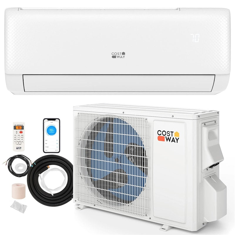 9100 BTU WiFi Mini Split Air Conditioner with Heat Pump, 20.5 SEER2 115V Alexa Inverter Ductless Split AC w/Remote for 450 Sq.Ft Room, Airtural Series