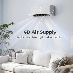 9100 BTU WiFi Mini Split Air Conditioner with Heat Pump, 20.5 SEER2 115V Alexa Inverter Ductless Split AC w/Remote for 450 Sq.Ft Room, Airtural Series
