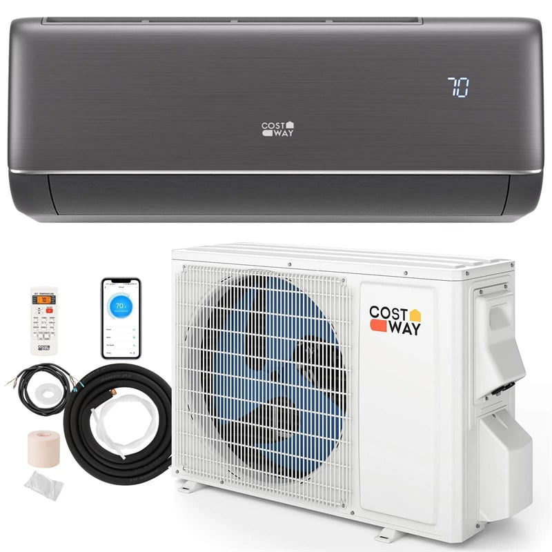 9100 BTU WiFi Mini Split Air Conditioner & Heater, 20.5 SEER2 115V Inverter Heat Pump System for Rooms Up to 450 Sq.Ft, Compatible with Alexa