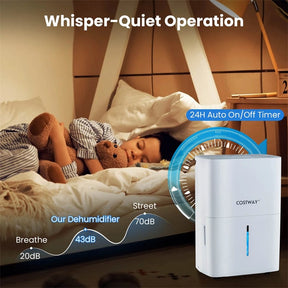 94.5 Pint Energy Star Dehumidifier, 6000 Sq.Ft Portable Dehumidifier with 24H Timer, LED Display & Auto Defrost for Basement, Home, Garage, Office