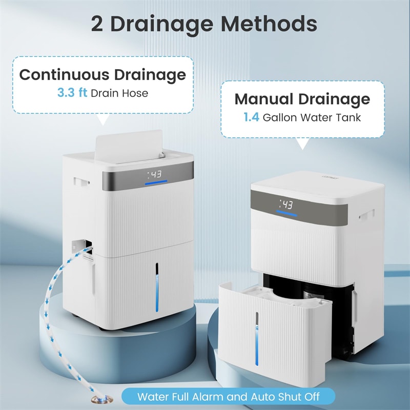 5500 Sq.Ft Dehumidifier for Basement, 96 Pints Home Dehumidifier with Auto Defrost, Drain Hose, 24H Timer, Sleep Mode & Wheels for Bathroom Bedroom