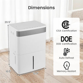 5500 Sq.Ft Dehumidifier for Basement, 96 Pints Home Dehumidifier with Auto Defrost, Drain Hose, 24H Timer, Sleep Mode & Wheels for Bathroom Bedroom