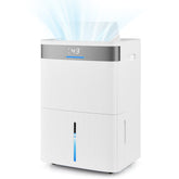 5500 Sq.Ft Dehumidifier for Basement, 96 Pints Home Dehumidifier with Auto Defrost, Drain Hose, 24H Timer, Sleep Mode & Wheels for Bathroom Bedroom