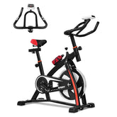 Adjustable Indoor Exercise Cycling Bike with LCD Electronic Meter, Heart Rate Sensor & Comfort Seat for Home Cardio, Gym Workout