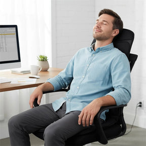 10 Vibration Motors Back Massager Seat Cushion with Heat, Electric Massage Chair Pad with 5 Modes, 3 Speeds & Timer for Pain Relief, Home Office