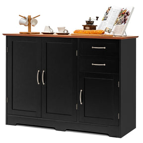 Buffet Storage Cabinet with 3 Doors, 2 Drawers & Adjustable Shelf, Farmhouse Storage Sideboard for Kitchen, Dining, Living Room & Coffee Bar