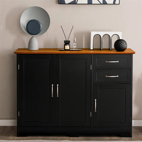 Buffet Storage Cabinet with 3 Doors, 2 Drawers & Adjustable Shelf, Farmhouse Storage Sideboard for Kitchen, Dining, Living Room & Coffee Bar