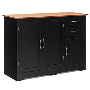Buffet Storage Cabinet with 3 Doors, 2 Drawers & Adjustable Shelf, Farmhouse Storage Sideboard for Kitchen, Dining, Living Room & Coffee Bar