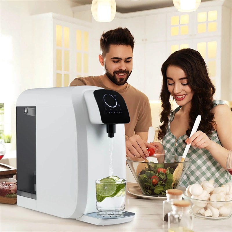 Countertop Reverse Osmosis Water Filter, 5-Stage RO + PPC Filtration System w/ UV Light, 4:1 Pure to Drain Portable Purifier, No Installation Required