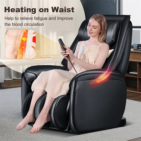 SL Track Full Body Massage Chair Zero Gravity Electric Massage Recliner with Heat, Pillow & Reversible Footrest