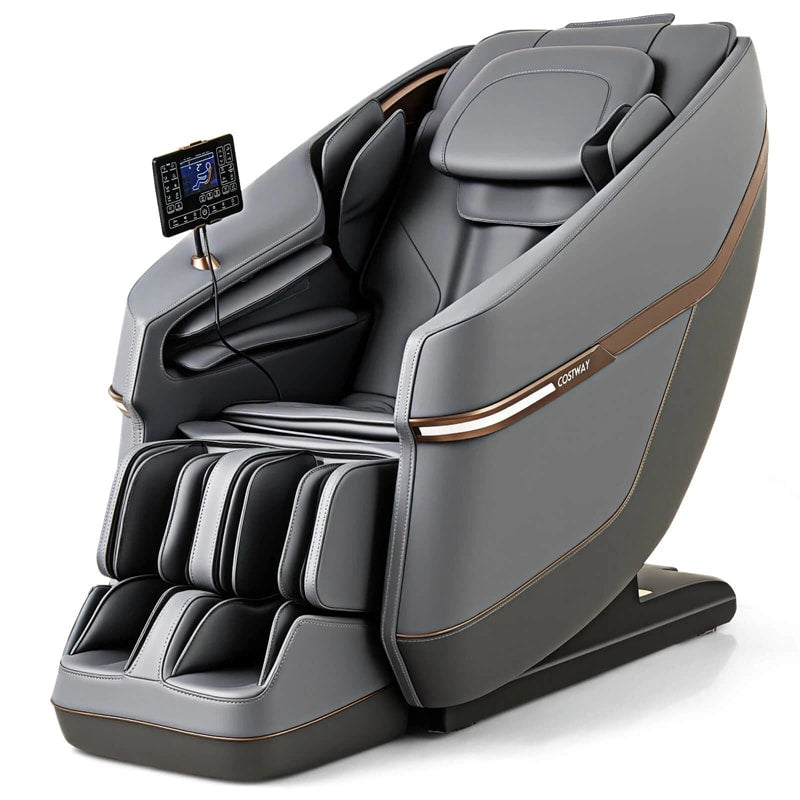 Full Body Zero Gravity Massage Chair, SL Track Massage Recliner with Airbags, Back & Waist Heater, Foot Rollers, Touch Screen, Auto Shoulder Scan
