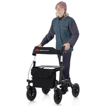 Foldable Rolling Walker with 9.5" All Terrain Pneumatic Wheel, Heavy Duty Height Adjustable Rollator Walker with Seat for Seniors