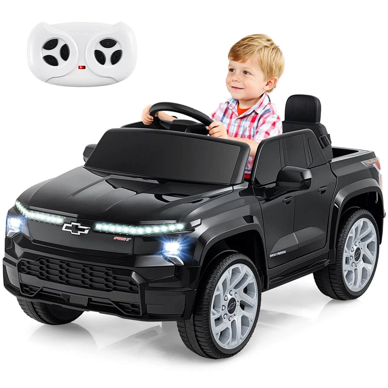 12V Ride-On Car, Licensed Chevrolet Ride On Truck Kids Electric Vehicle with Remote Control, Storage & Spring Suspension for Ages 3+