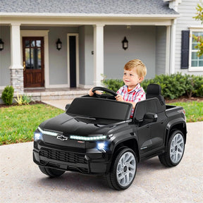 12V Ride-On Car, Licensed Chevrolet Ride On Truck Kids Electric Vehicle with Remote Control, Storage & Spring Suspension for Ages 3+