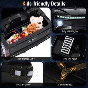 12V Ride-On Car, Licensed Chevrolet Ride On Truck Kids Electric Vehicle with Remote Control, Storage & Spring Suspension for Ages 3+
