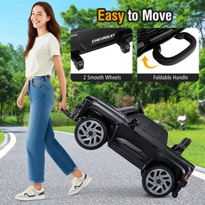 12V Ride-On Car, Licensed Chevrolet Ride On Truck Kids Electric Vehicle with Remote Control, Storage & Spring Suspension for Ages 3+