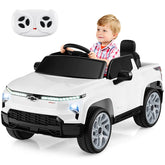 12V Licensed Chevrolet Ride On Truck Car Kids Electric Vehicle with Remote Control, Rear Storage, Lights, Music & Spring Suspension for Ages 3+
