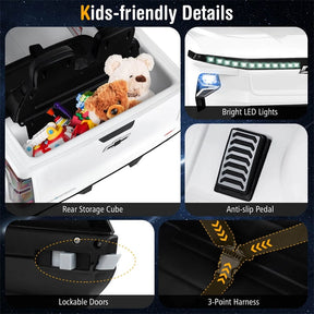 12V Ride-On Car, Licensed Chevrolet Ride On Truck Kids Electric Vehicle with Remote Control, Storage & Spring Suspension for Ages 3+