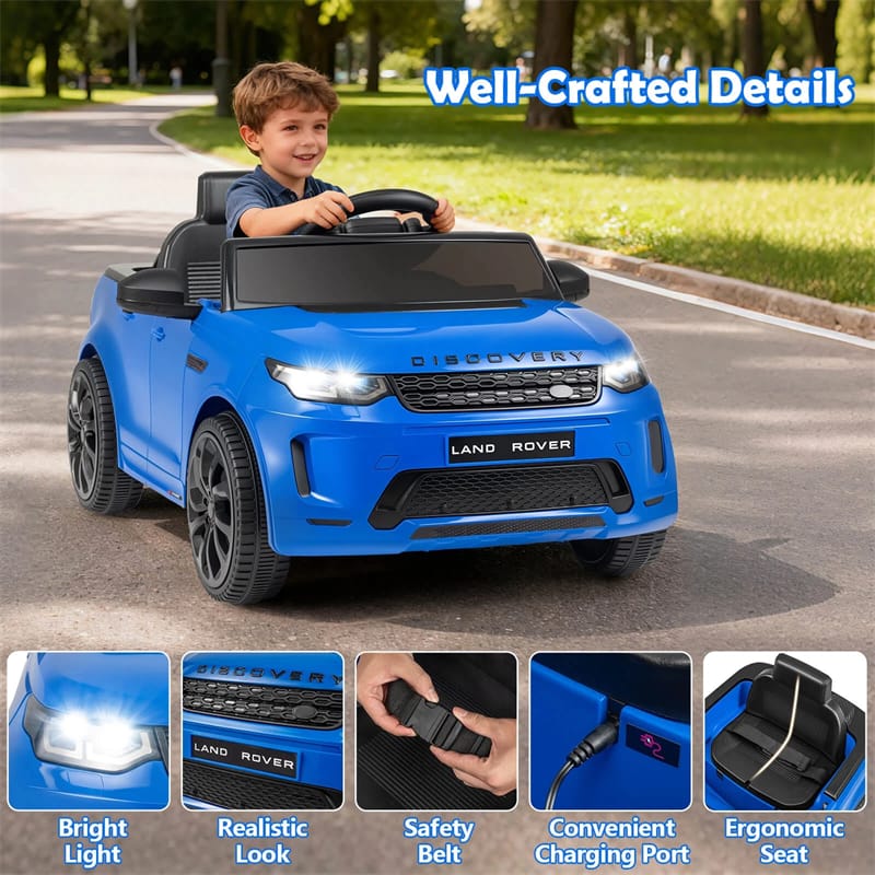 12V Kids Ride-On Car Licensed Land Rover Sport Electric Vehicle with Remote Control, LED Lights & Music, Ride-on Toy for Boys & Girls 3+