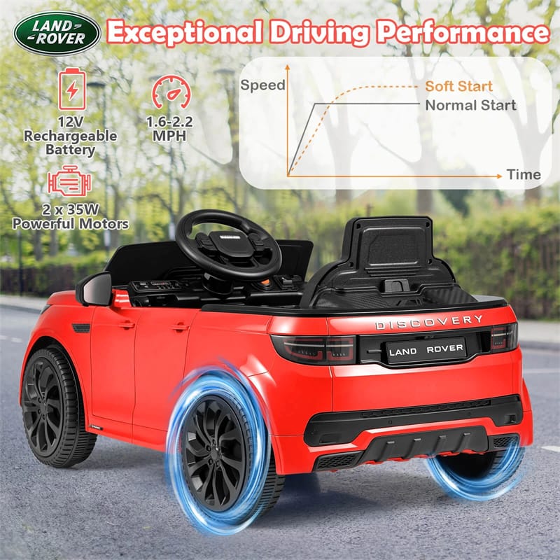 12V Kids Ride-On Car Licensed Land Rover Sport Electric Vehicle with Remote Control, LED Lights & Music, Ride-on Toy for Boys & Girls 3+