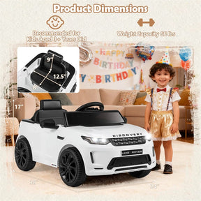12V Kids Ride-On Car Licensed Land Rover Sport Electric Vehicle with Remote Control, LED Lights & Music, Ride-on Toy for Boys & Girls 3+