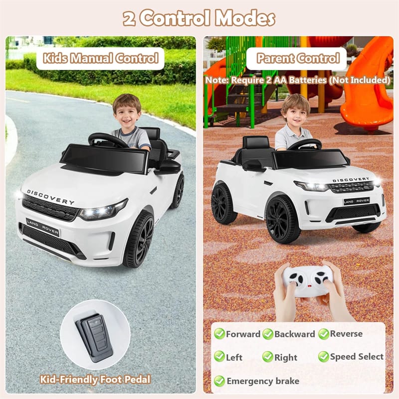 12V Kids Ride-On Car Licensed Land Rover Sport Electric Vehicle with Remote Control, LED Lights & Music, Ride-on Toy for Boys & Girls 3+