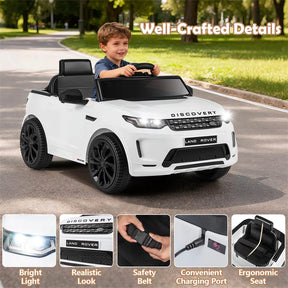 12V Kids Ride-On Car Licensed Land Rover Sport Electric Vehicle with Remote Control, LED Lights & Music, Ride-on Toy for Boys & Girls 3+