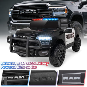 12V Kids Ride-On Truck Car Licensed RAM 3500 Electric Vehicle with Remote Control, Soft Start & LED Lights, Ride On Toy for Boys Girls Aged 3+