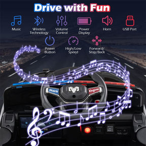 12V Kids Ride-On Truck Car Licensed RAM 3500 Electric Vehicle with Remote Control, Soft Start & LED Lights, Ride On Toy for Boys Girls Aged 3+