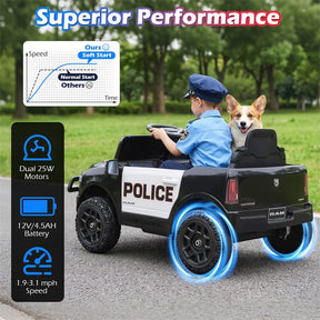 12V Kids Ride-On Truck Car Licensed RAM 3500 Electric Vehicle with Remote Control, Soft Start & LED Lights, Ride On Toy for Boys Girls Aged 3+