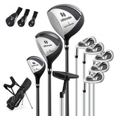 Men's Left-Handed Complete Golf Clubs Set, 10 Pieces Golf Club Package Set with 460CC Driver, Fairway Wood, Putter & Lightweight Stand Bag