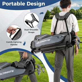 Men's Left-Handed Complete Golf Clubs Set, 10 Pieces Golf Club Package Set with 460CC Driver, Fairway Wood, Putter & Lightweight Stand Bag