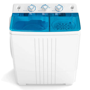 Portable Washing Machine, 2-in-1 Twin Tub Washer Spin Dryer Combo with Built-in Drain Pump, 20LB Capacity & Compact for Apartment, Dorm & RV