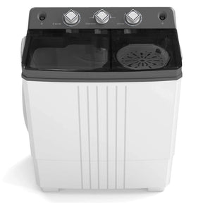 Portable Washing Machine, 2-in-1 Twin Tub Washer Spin Dryer Combo with Built-in Drain Pump, 20LB Capacity & Compact for Apartment, Dorm & RV
