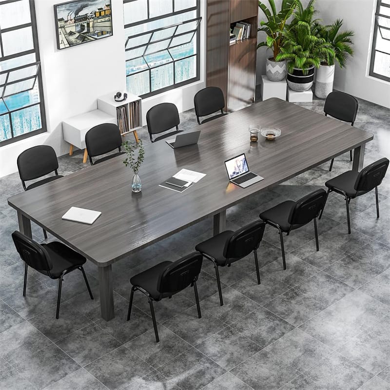 Set of 5 Stackable Conference Chairs with Ergonomic Upholstered Seat & Metal Frame, Modern Office Guest Chairs for Waiting Reception Rooms