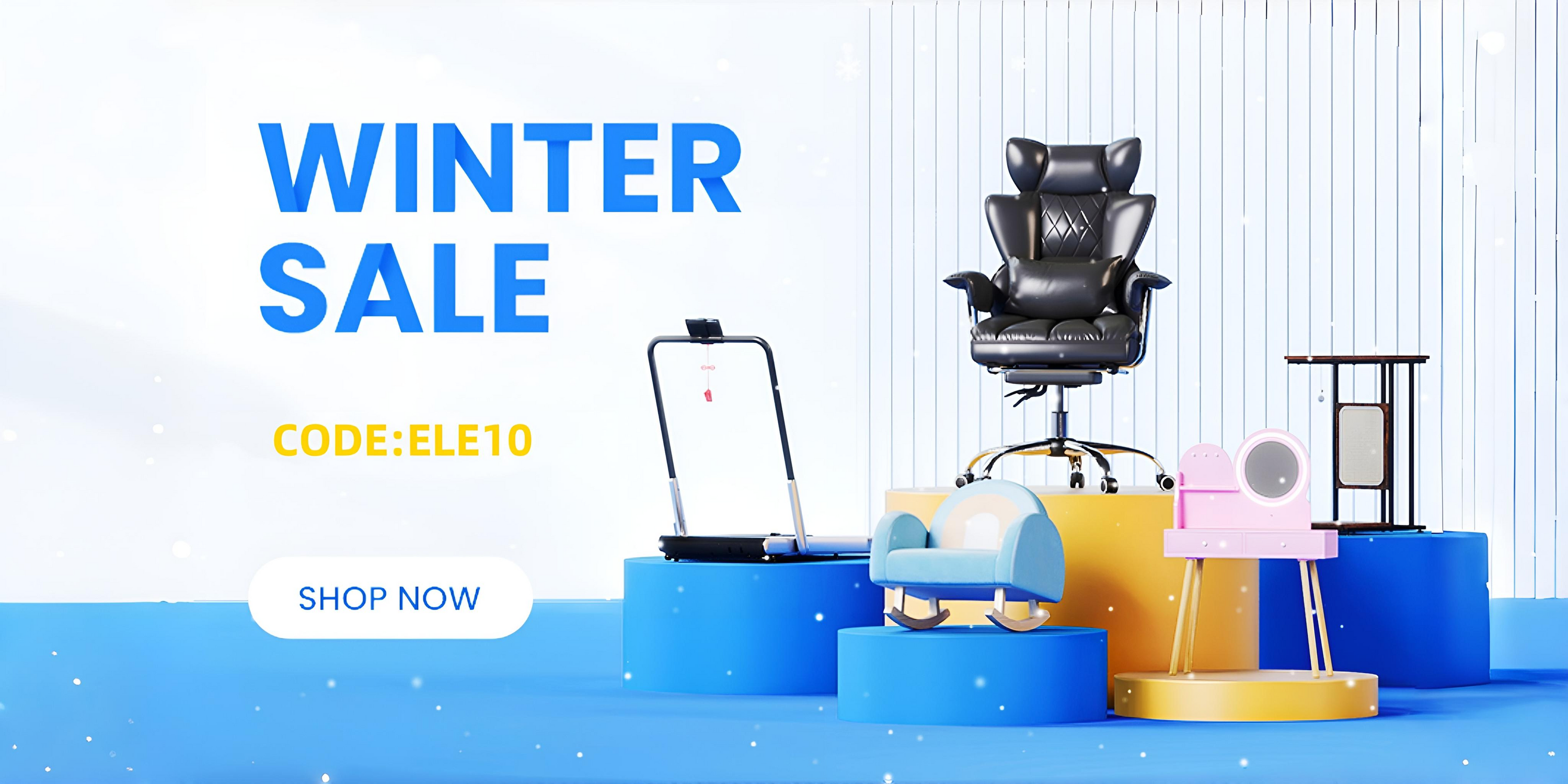 Eletriclife Winter Sale: Get 10% off sitewide on all products using code ELE10. Shop our premium treadmills, electric fireplaces, outdoor heaters, energy-efficient mini-split AC units, and home office furniture now. | 3-5 Days Fast Free Shipping