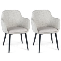 Dining Chairs Set of 2, Upholstered PU Leather Kitchen Chairs with Curved Back & Wide Seat, Mid-Century Accent Side Armchairs for Dining Room, Living Room & Bedroom