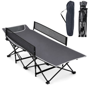 Foldable Camping Cot For Kids, Portable Sleeping Cot , Outdoor Heavy-Duty Metal Frame for Backpacking, Hiking, Beach