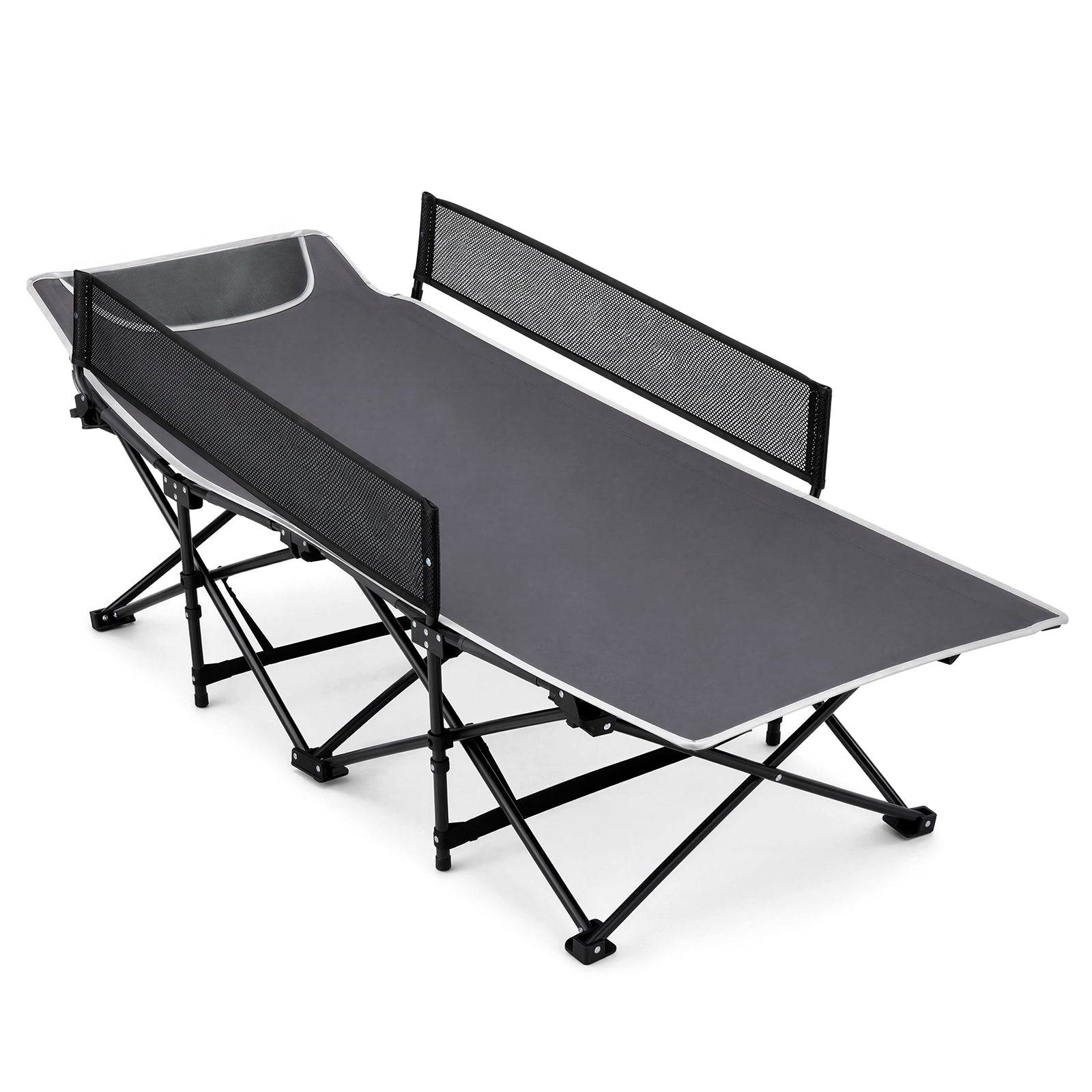Foldable Camping Cot For Kids, Portable Sleeping Cot , Outdoor Heavy-Duty Metal Frame for Backpacking, Hiking, Beach
