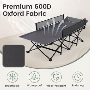 Foldable Camping Cot For Kids, Portable Sleeping Cot , Outdoor Heavy-Duty Metal Frame for Backpacking, Hiking, Beach