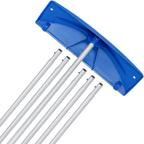 Snow Roof Rake, 3.4-20 FT Extendable Snow Removal Tool with 24" Wide Blade & Wheels, Lightweight Scratch-Proof Aluminum House Rooftop Rake for Leaves Debris Removal