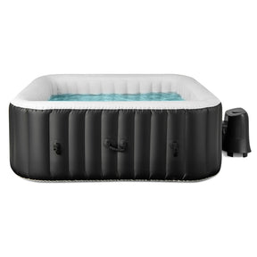 2-6 Person Inflatable Hot Tub with 110/130 Soothing Air Jets, Heater Pump & Cover, Portable Outdoor Water Spa Tub for Backyard