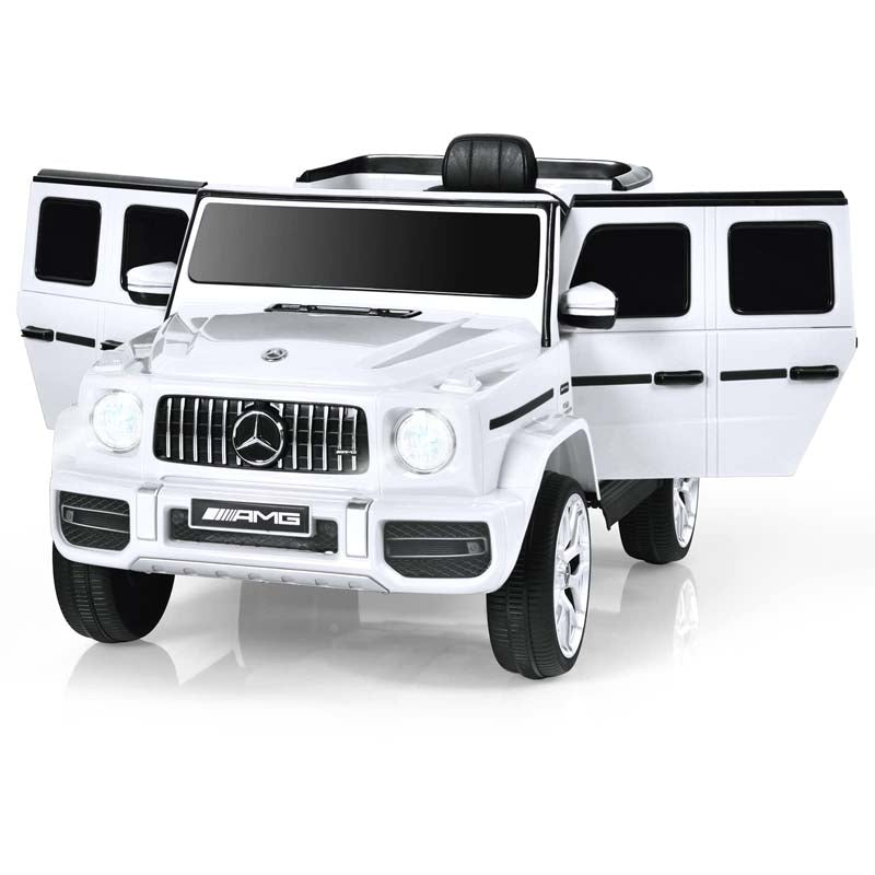 Licensed Mercedes-Benz G63 Kids Ride On Car, 12V Battery Powered Electric Toy Car with Spring Suspension